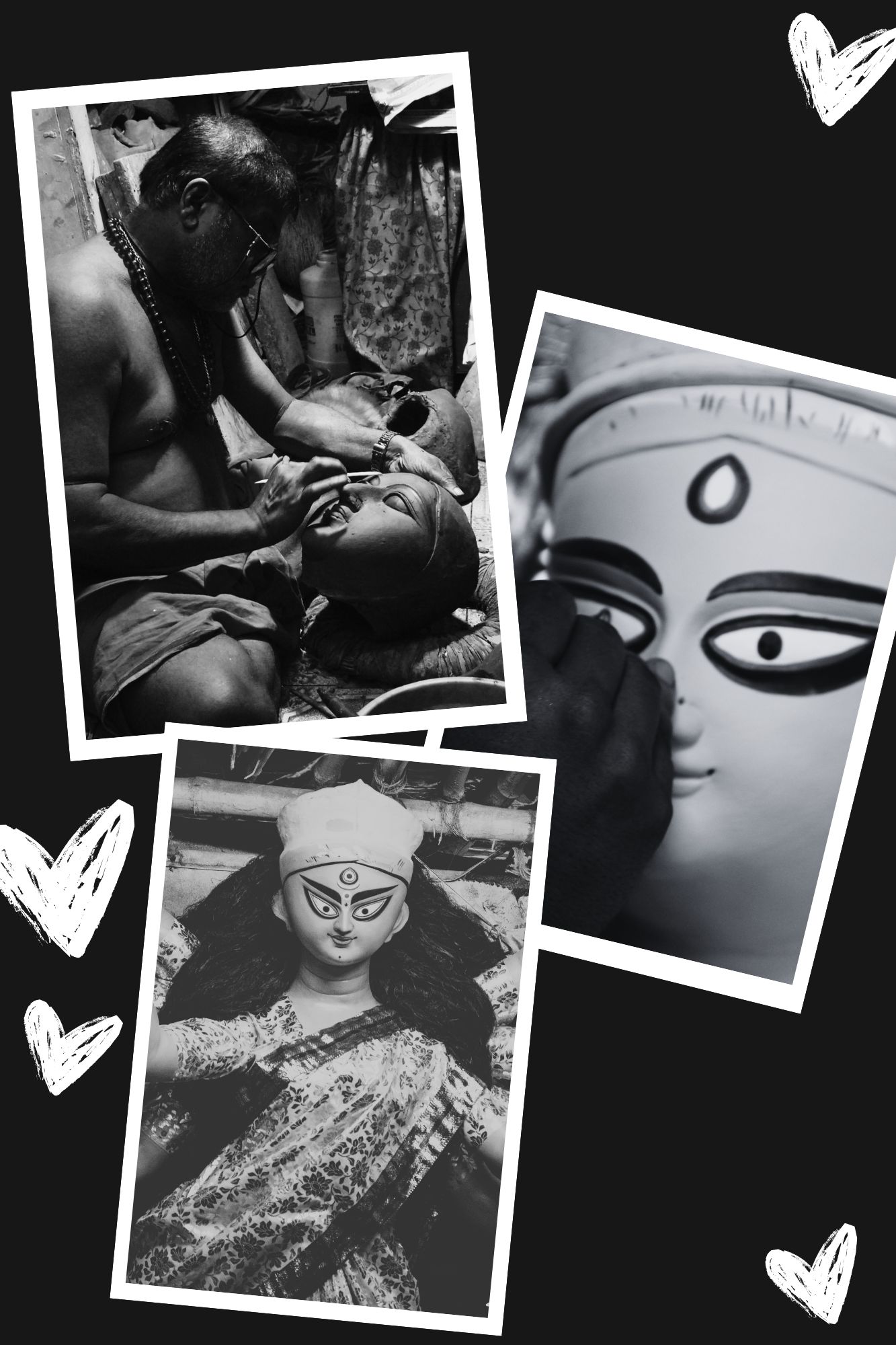 Black and White Simple Anniversary Photo Collage